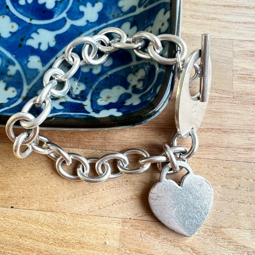 Silpada Sterling Silver Heart Charm Bracelet B0779